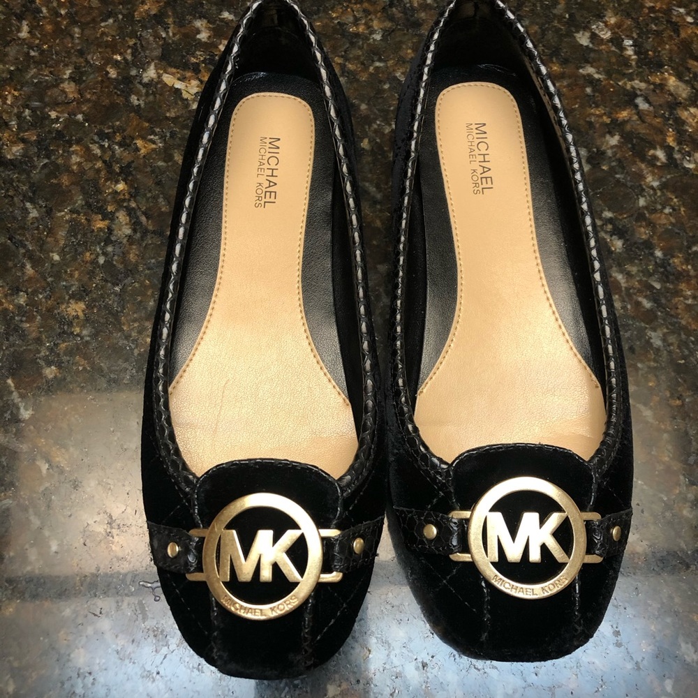 MICHAELKORS FULTON QUILTED VELVET MOCCASINS